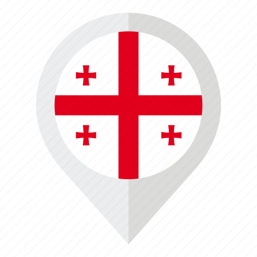 Country, flag, geolocation, georgia, georgia flag, map marker icon - Download on Iconfinder