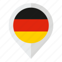 country, flag, geolocation, german flag, germany, map marker
