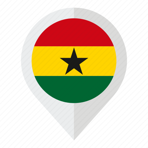 Africa, country, flag, geolocation, ghana, map marker icon - Download on Iconfinder