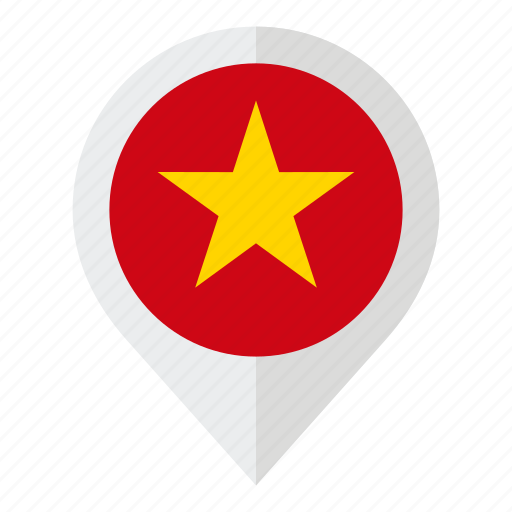 Country, flag, geolocation, map marker, vietnam, vietnam flag icon - Download on Iconfinder