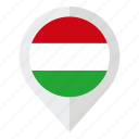 country, europe, flag, geolocation, hungary, hungary flag, map marker
