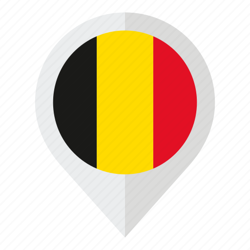 Belgian flag, country, flag, geolocation, kingdom of belgium, map marker icon - Download on Iconfinder