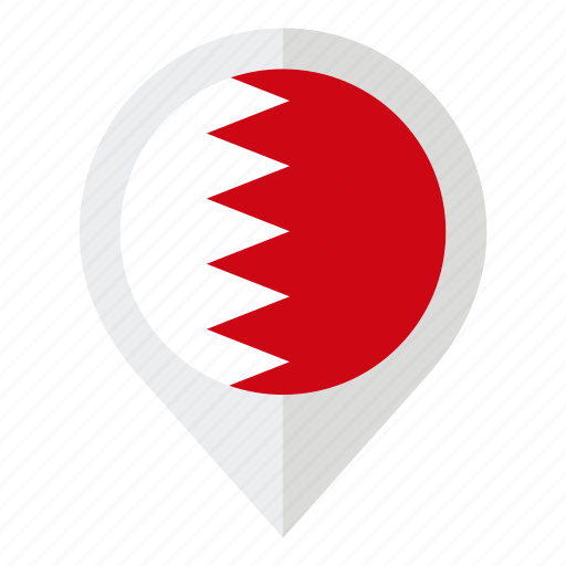 Bahrain flag, country, flag, geolocation, map marker, national pride icon - Download on Iconfinder