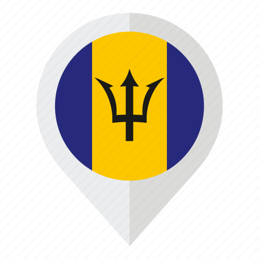 Barbados, country, flag, geolocation, map marker icon - Download on Iconfinder
