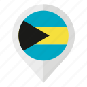 bahamas, bahamas flag, country, flag, geolocation, map marker