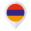 armenia, armenia flag, country, flag, geolocation, map marker