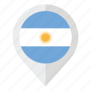argentina, argentina flag, country, flag, geolocation, map marker, south america