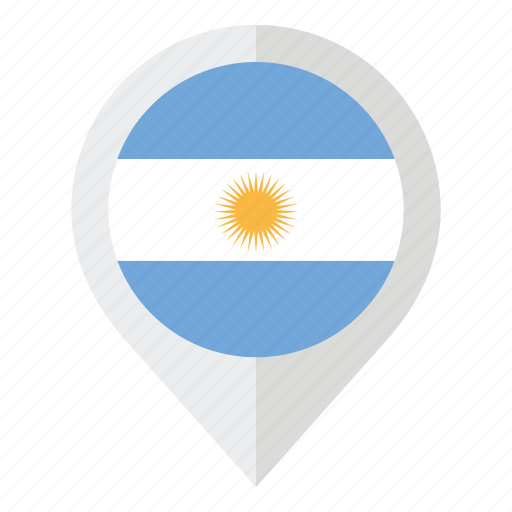 Argentina, argentina flag, country, flag, geolocation, map marker, south america icon - Download on Iconfinder