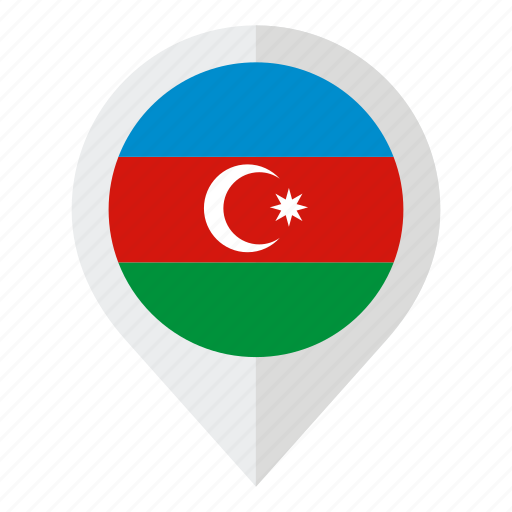 Azerbaijan, azerbaijan flag, country, flag, geolocation, map marker icon - Download on Iconfinder