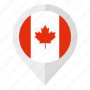 canada, canada flag, country, flag, geolocation, map marker