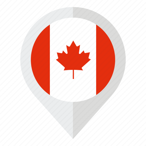 Canada, canada flag, country, flag, geolocation, map marker icon - Download on Iconfinder