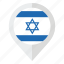 country, flag, geolocation, israel, israel flag, jewish state, map marker 