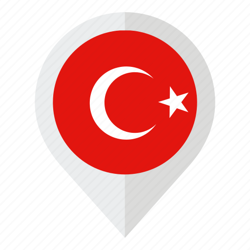 Country, flag, geolocation, map marker, turkey, turkey flag icon - Download on Iconfinder