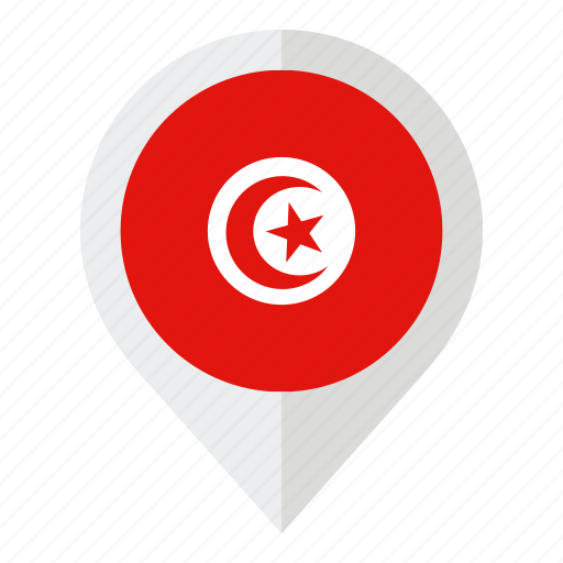 Asia, country, flag, geolocation, map marker, tunisia, tunisia flag icon - Download on Iconfinder