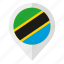 country, flag, geolocation, map marker, tanzania 