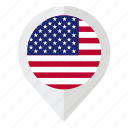 country, flag, flag of the united states, geolocation, map marker, united states, usa 