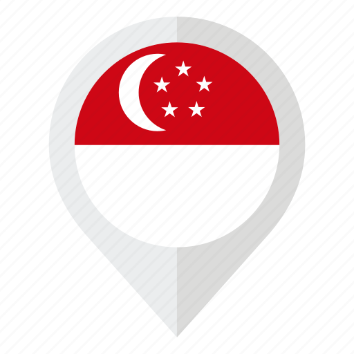 Country, flag, geolocation, map marker, singapore, singapore flag icon - Download on Iconfinder