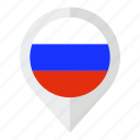 country, flag, geolocation, map marker, moscow, russia, russia flag