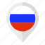 country, flag, geolocation, map marker, moscow, russia, russia flag 