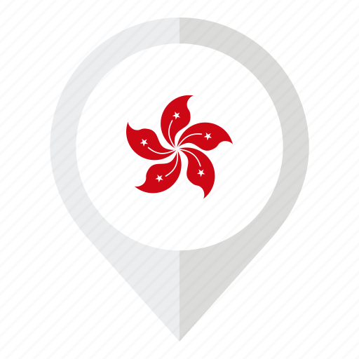 China, country, flag, flower, geolocation, hong kong, map marker icon - Download on Iconfinder