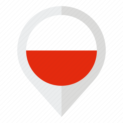 Country, flag, geolocation, map marker, poland, poland flag icon - Download on Iconfinder