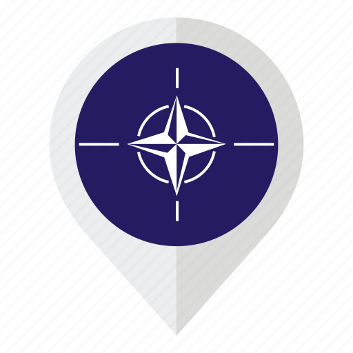 Country, flag, geolocation, map marker, nato, nato flag, north atlantic treaty organization icon - Download on Iconfinder