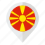 country, flag, geolocation, macedonia, macedonia flag, map marker, republic of macedonia 