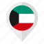 country, flag, geolocation, kuwait, kuwait city, map marker 