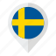 country, flag, geolocation, map marker, sweden, sweden flag, swedish 