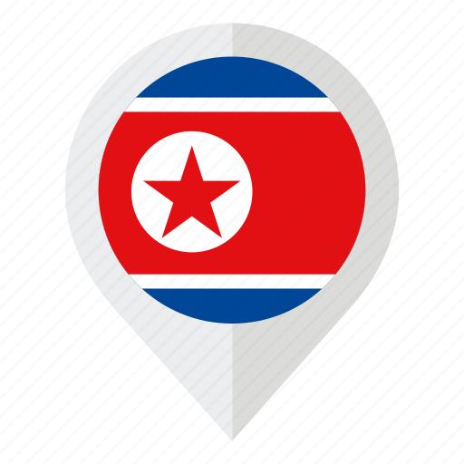 Country, flag, geolocation, map marker, north korea, north korea flag icon - Download on Iconfinder