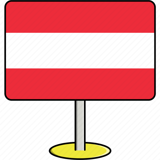 Austria, countries, country, flags, sign, travel, world icon - Download on Iconfinder