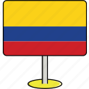 colombia, countries, country, flags, sign, travel, world