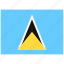 flag, country, world, national, nation, saint lucia 