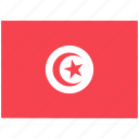 flag, country, world, national, nation, tunisia