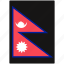 flag, country, world, national, nation, nepal 