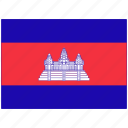 flag, country, world, national, nation, cambodia