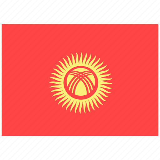 Flag, country, world, national, nation, kyrgyzstan icon - Download on Iconfinder