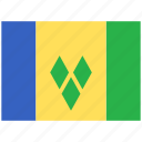 flag, country, world, national, nation, saint, vincent the grenadines