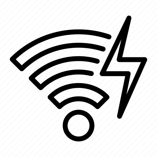 Wifi, signal, internet, wireless, flash, thunder, bolt icon - Download on Iconfinder