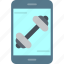 body, building, dumbbell, equipment, fitness, gym, sport, smartphone, mobile 