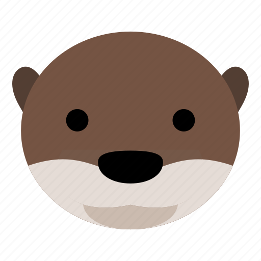 Otter, animal, mammal, cute, face, head, mustelid icon - Download on Iconfinder