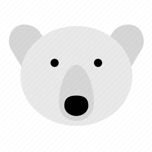 Polar bear, animal, bear, mammal, wild, head, face icon - Download on Iconfinder