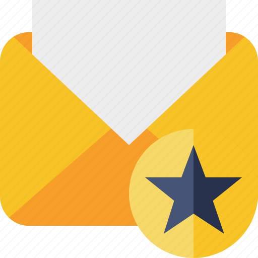 Communication, email, letter, mail, message, read, star icon - Download on Iconfinder