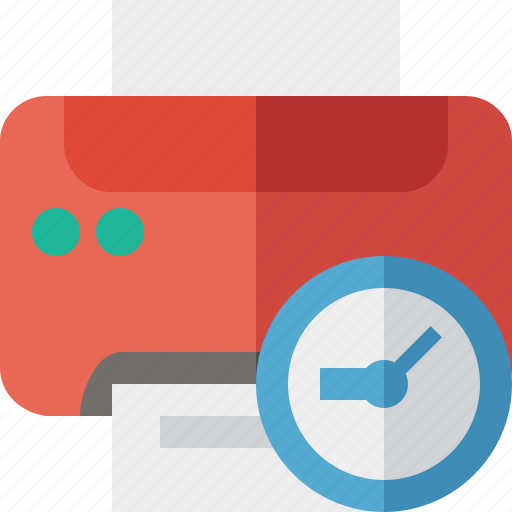 Clock, document, paper, print, printer, printing icon - Download on Iconfinder