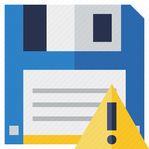 Backup, data, disk, download, file, save, warning icon - Download on Iconfinder
