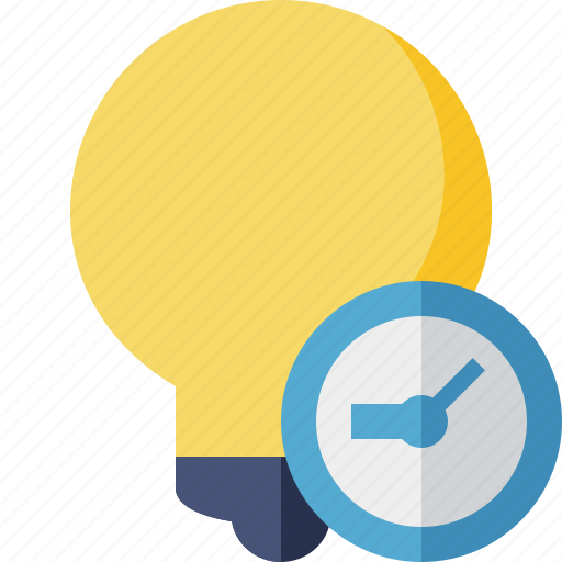 Bulb, clock, idea, light, tip icon - Download on Iconfinder