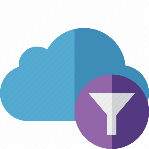 Blue, cloud, filter, network, storage, weather icon - Download on Iconfinder