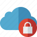 blue, cloud, lock, network, storage, weather