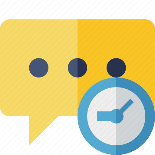 Bubble, chat, clock, comment, message, talk icon - Download on Iconfinder