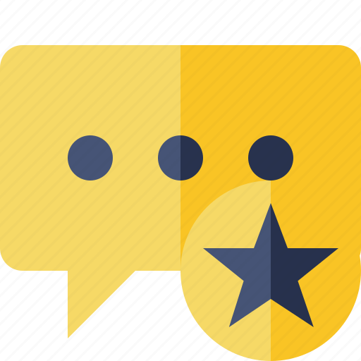 Bubble, chat, comment, message, star, talk icon - Download on Iconfinder